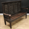 An '18th century' oak Wainscot settle
