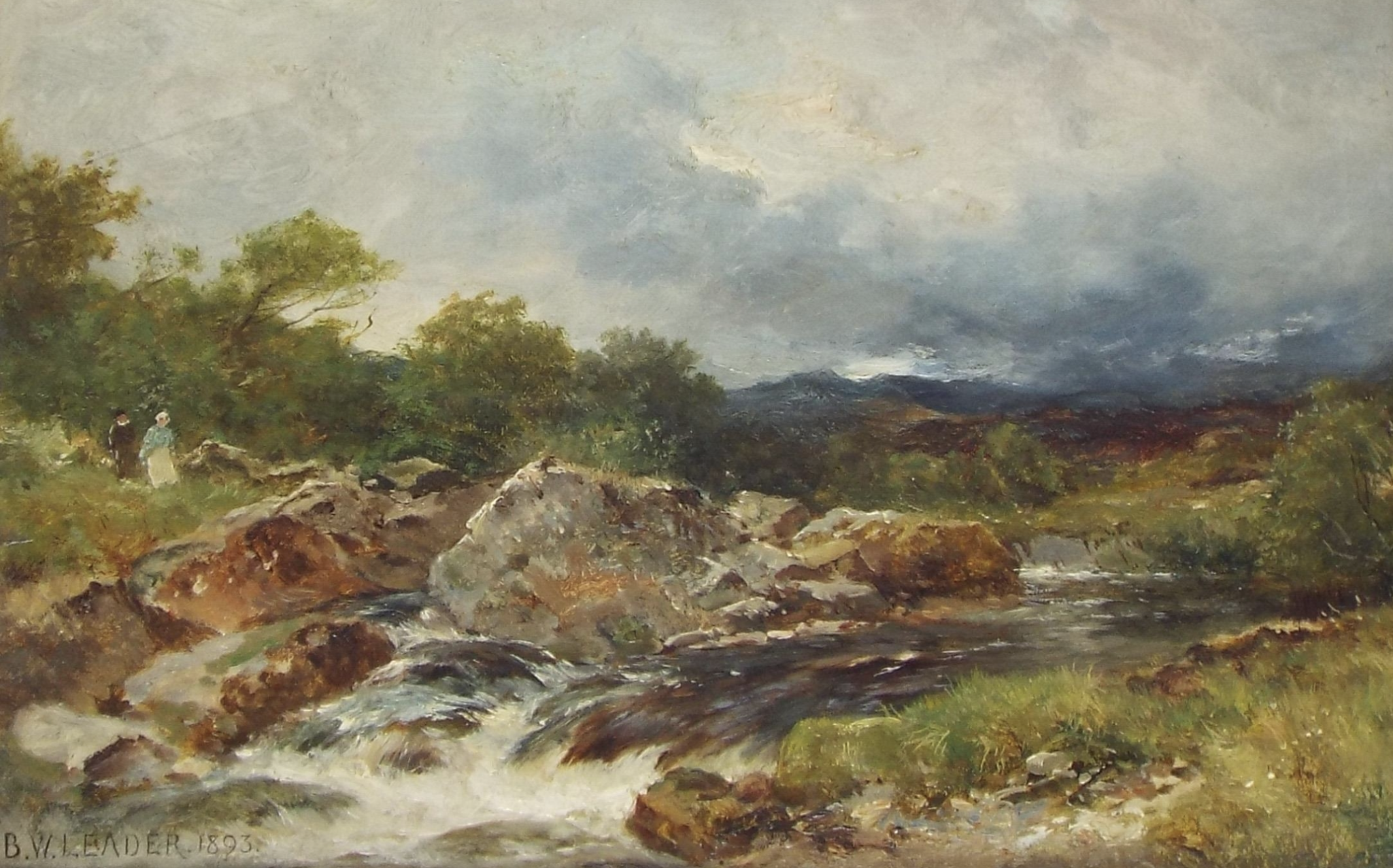 Benjamin Williams Leader (1831-1923) Oil painting.