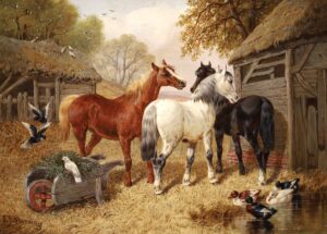 John Frederick Herring. Oil painting