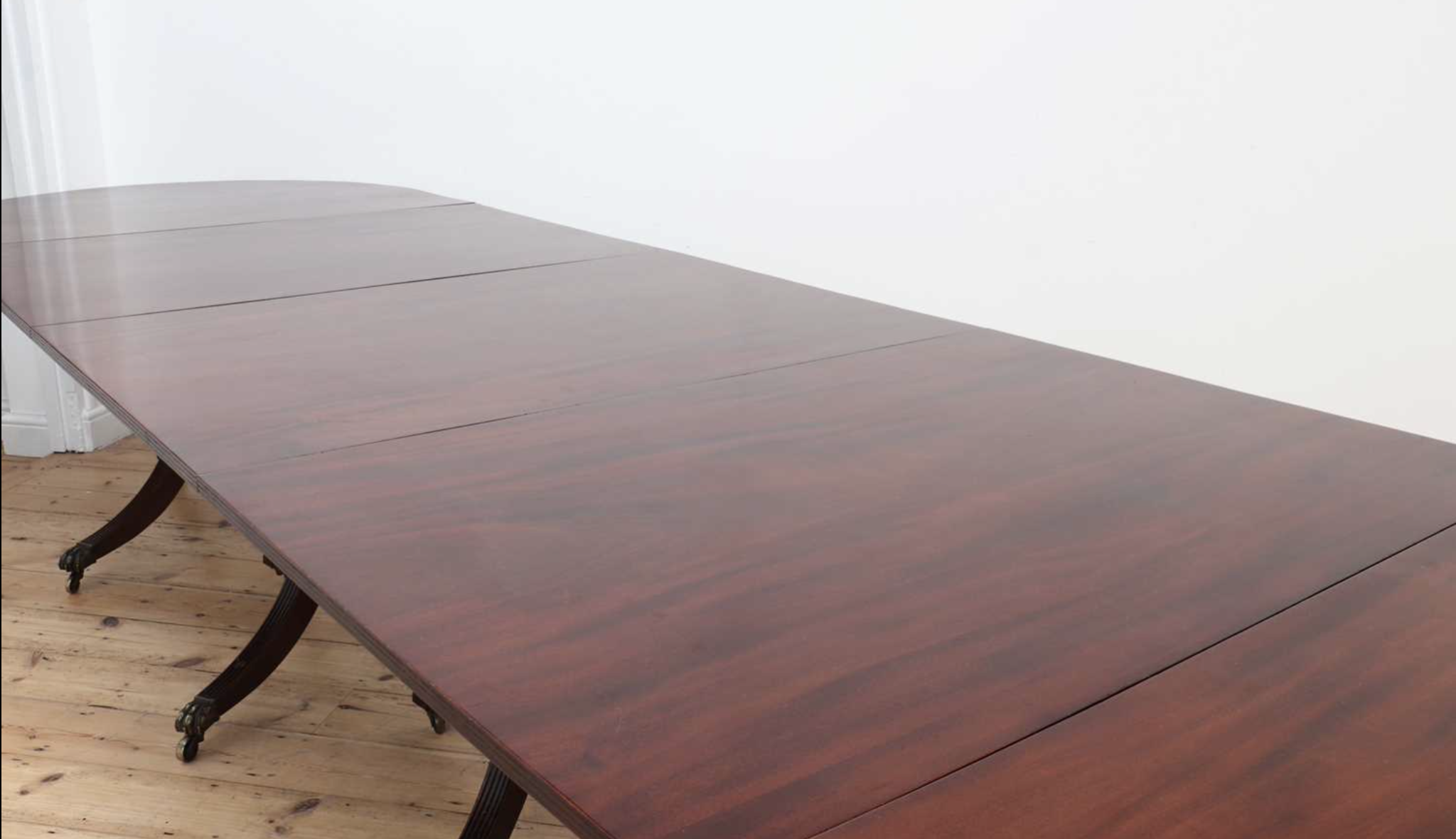 Six pedestal dining table