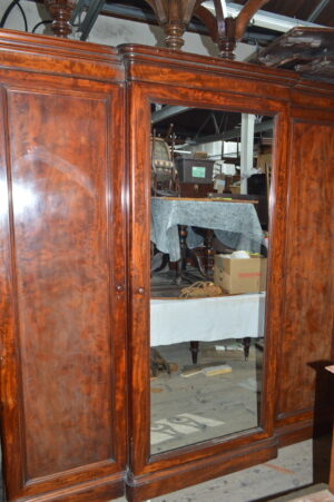 Victorian three door wardrobe