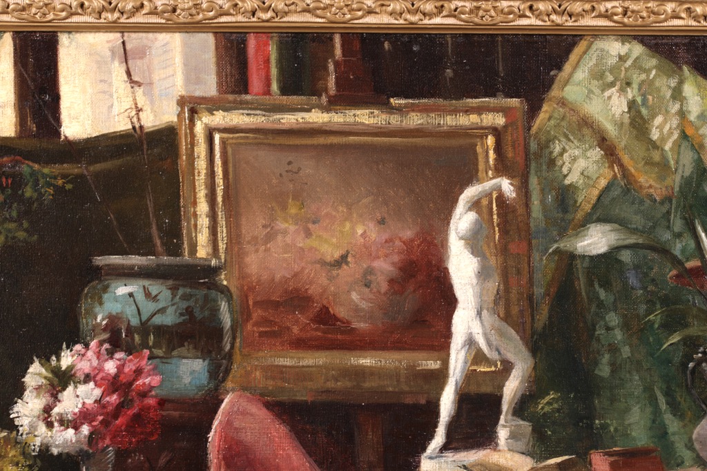 ALBERT EUGENE LECHAT Oil on canvas ( 1863 - 1918 )