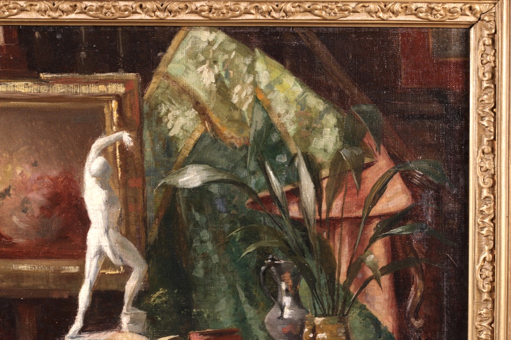 ALBERT EUGENE LECHAT Oil on canvas ( 1863 - 1918 )