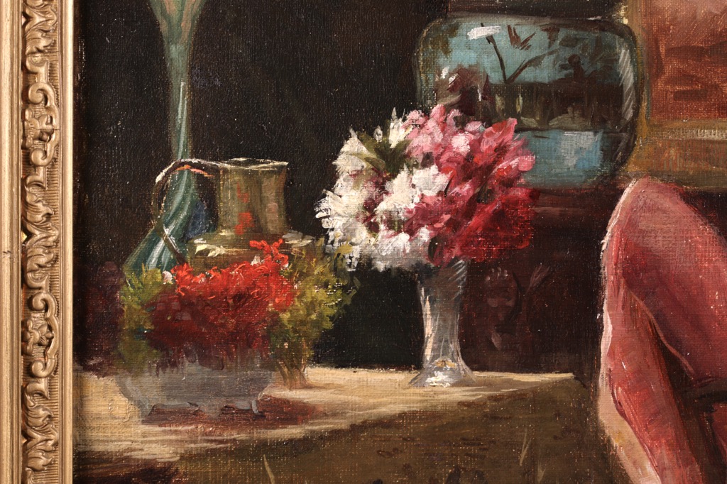 ALBERT EUGENE LECHAT Oil on canvas ( 1863 - 1918 )