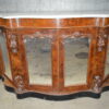 A Victorian burr walnut four door credenza