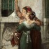 JAMES  BERTRAND ( 1823 - 1887 ) Oil on panel