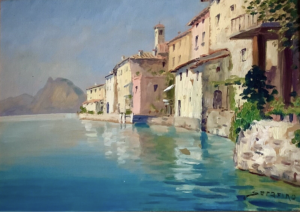 Antonio Serafino 1889- 1962 Impressionist oil painting