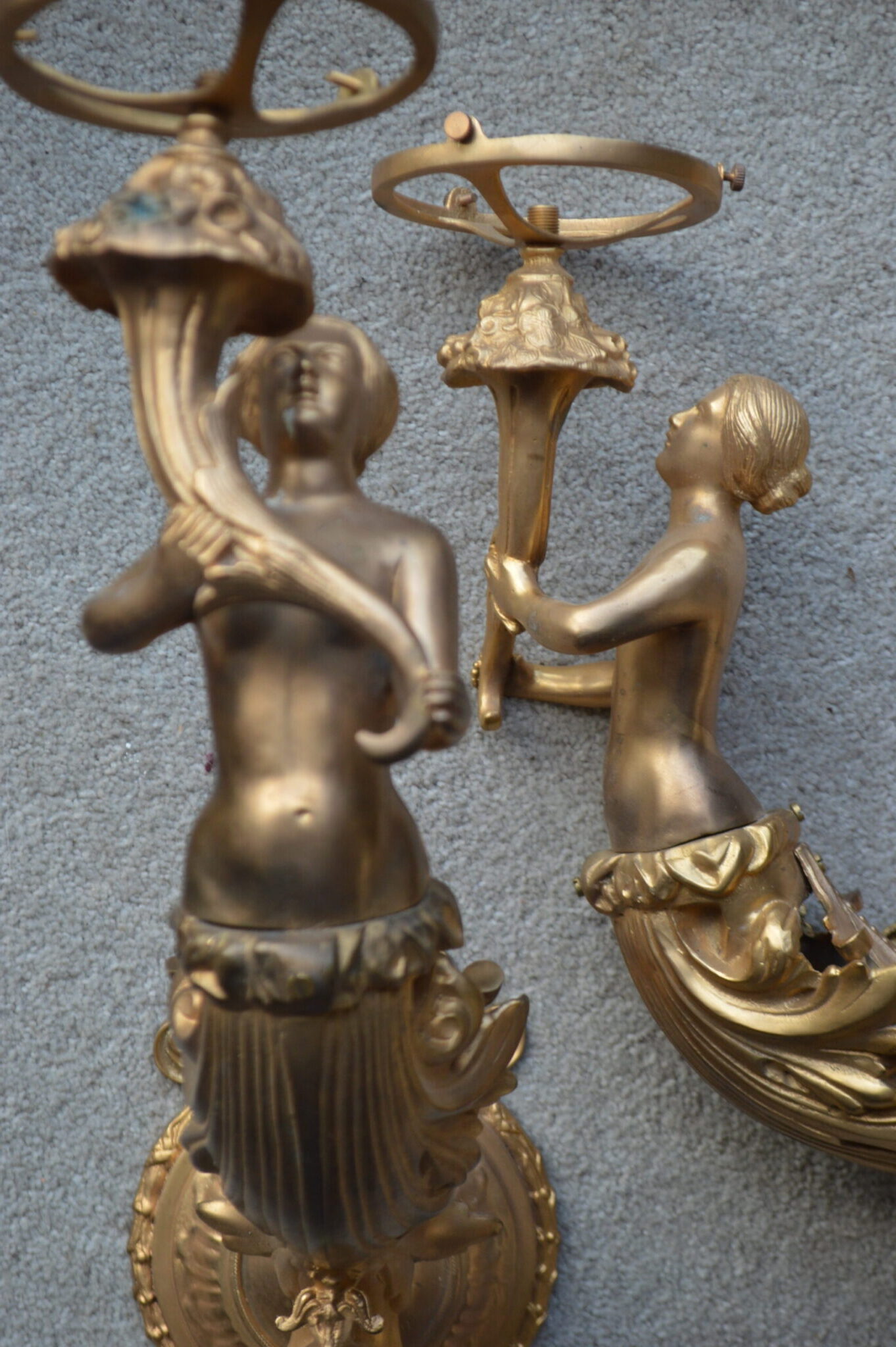 Pair Victorian wall light brackets Pair Victorian wall light brackets