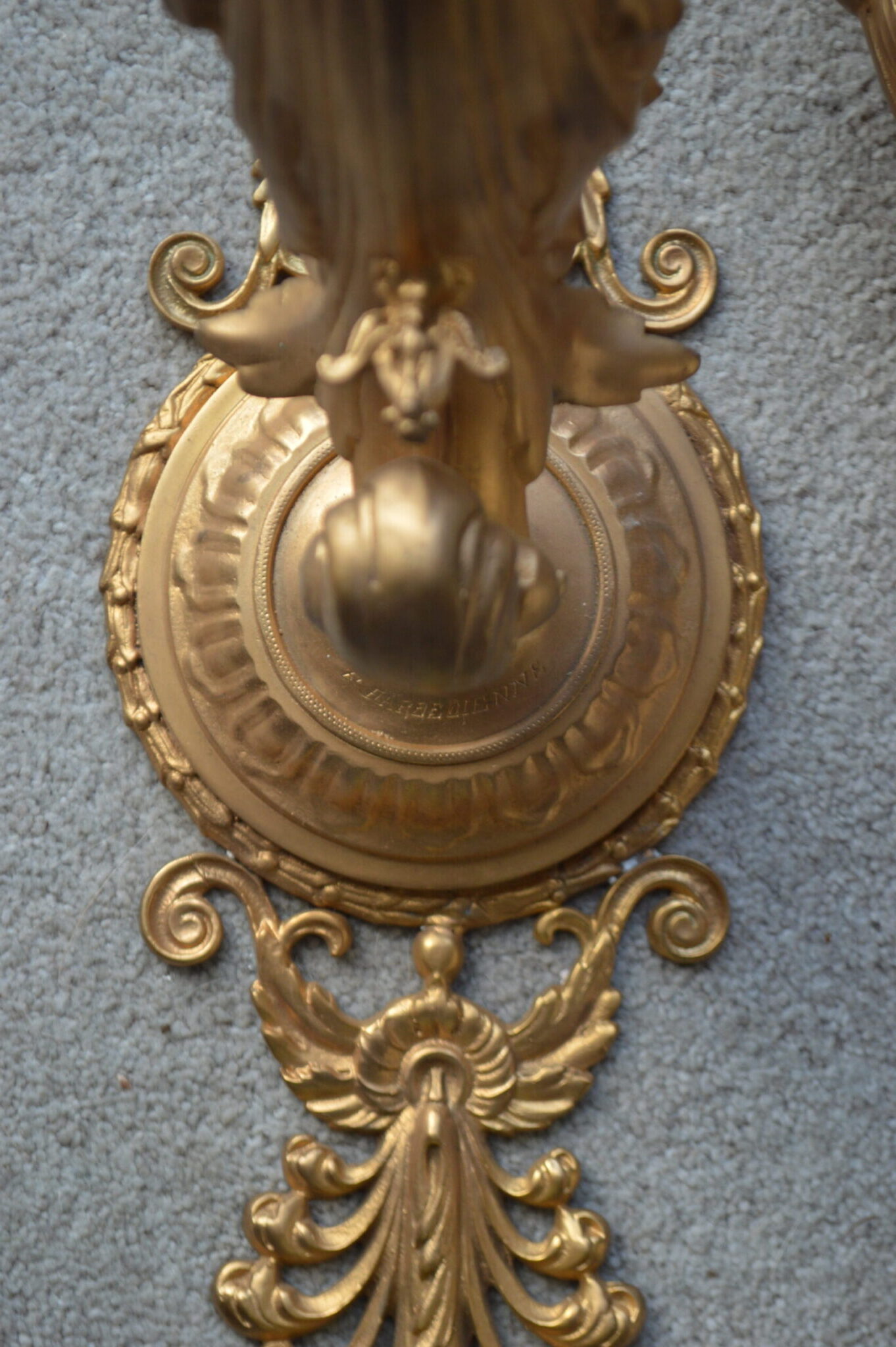 A fine large pair of gilt Victorian wall light brackets