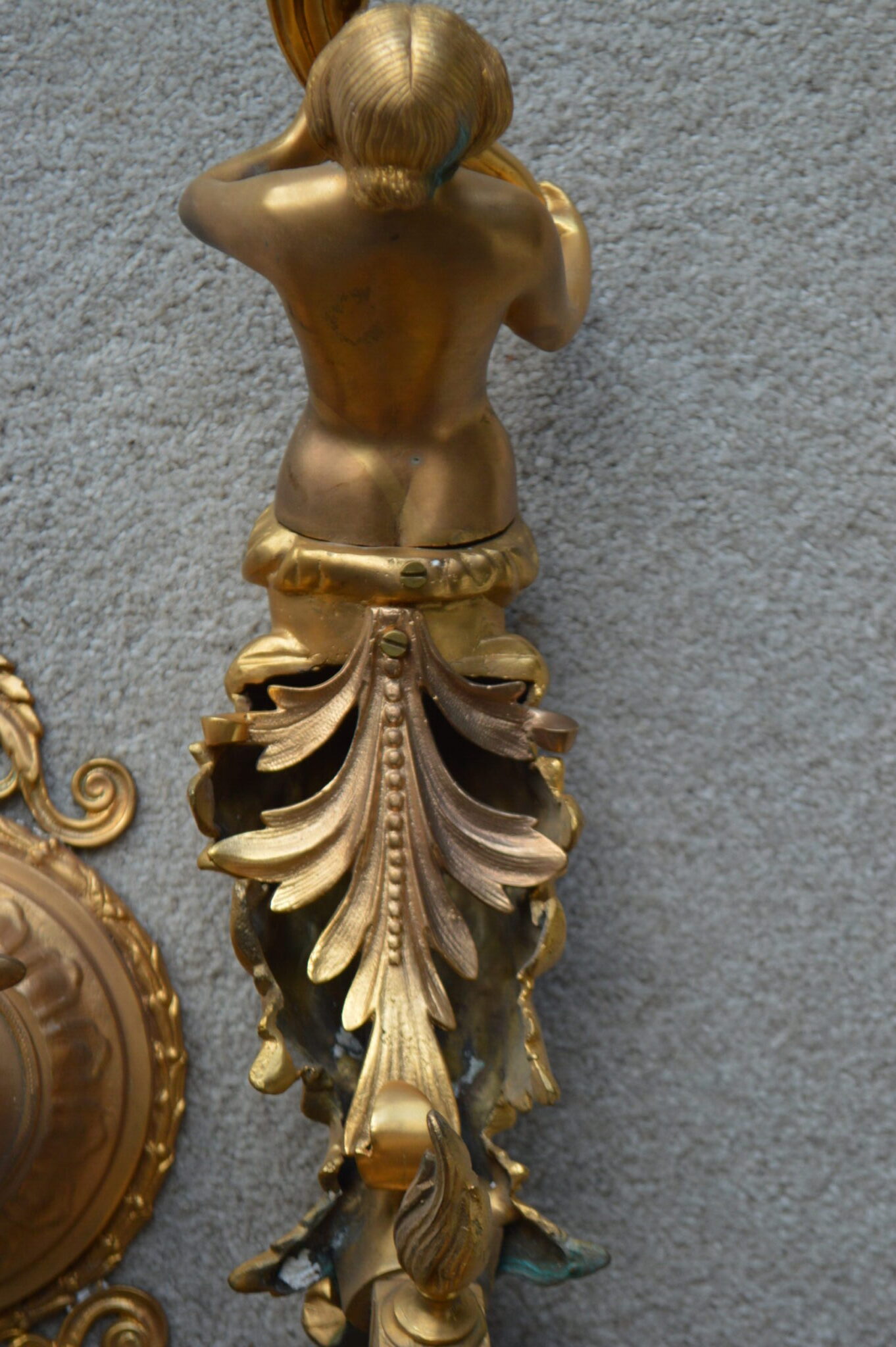 A fine large pair of gilt Victorian wall light brackets