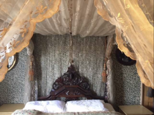 19th century Colonial mahogany four post bed