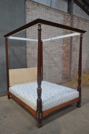 A George III mahogany four poster bed