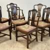 Set of eight Edwardian mahogany dining chairs.