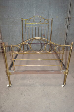 Victorian Single brass bed.