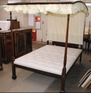 George III arched top four poster bed