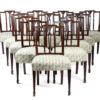 Set of 12 George III dining chairs.