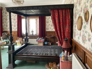 Jacobean oak four poster bed