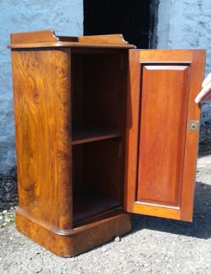 Victorian burr walnut bed cupboard