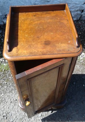 Victorian burr walnut bed cupboard
