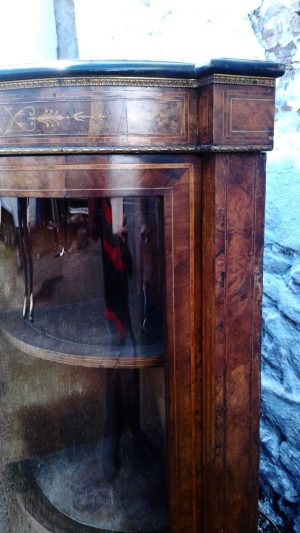 Victorian burr walnut credenza