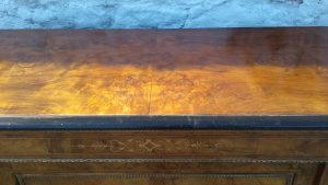 Victorian burr walnut credenza