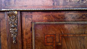 Victorian burr walnut credenza