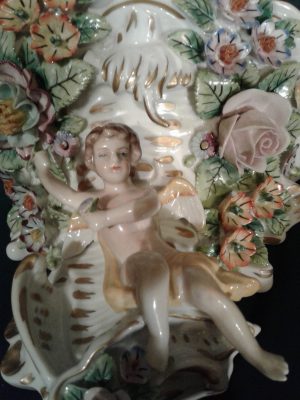 Sitzendorf porcelain wall bracket.