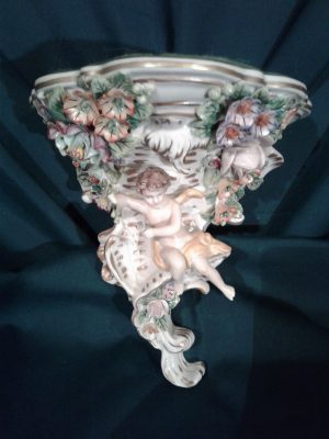 Sitzendorf porcelain wall bracket.