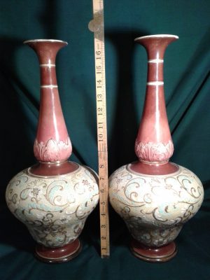 A huge pair of Royal Doulton vases
