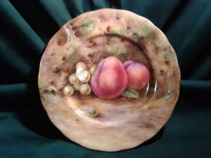 Worcester fallen fruits cabinet plate. Harry Ayrton