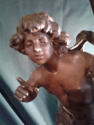 Spelter figure group