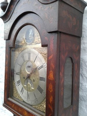 18th c Georgian Marquetry Automaton longcase clock