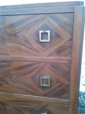 Art Deco mahogany chest of drawers