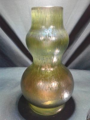 Loetz papillion creta double gourd vase.