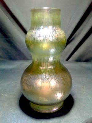 Loetz papillion creta double gourd vase.