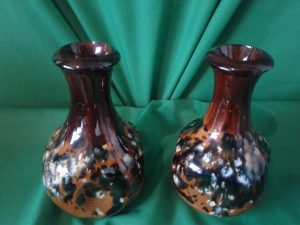 Rare pr Scottish Pottery Dunmore vases