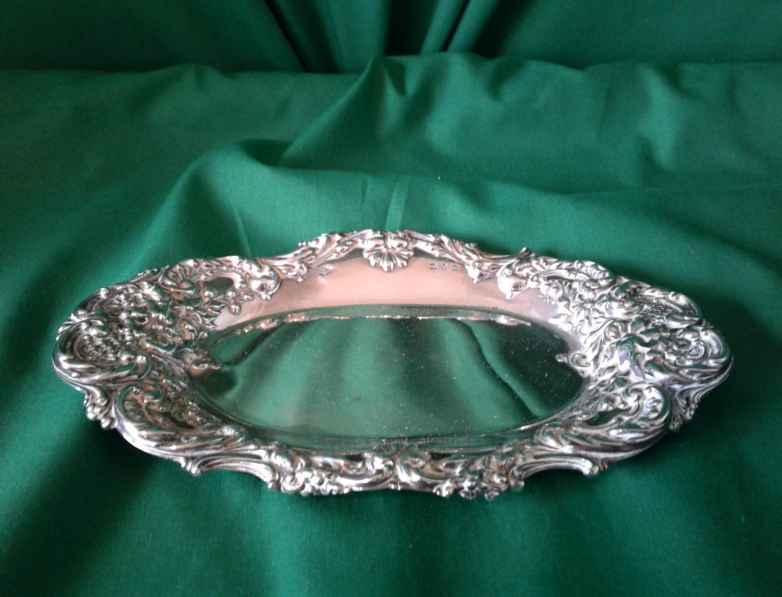 Small Silver engraved tray