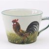Wemyss Ware. Scottish pottery. Rare Brown Cockerel "Bon Jour" Cup.