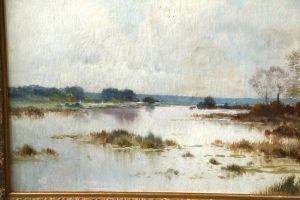 Pierre Emmanuel Eugene Damoye. (1847-1916) HUGE Oil on Canvas