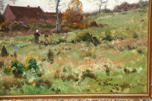 Pierre Emmanuel Eugene Damoye. (1847-1916) HUGE Oil on Canvas