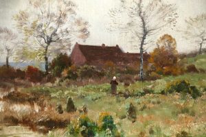 Pierre Emmanuel Eugene Damoye. (1847-1916) HUGE Oil on Canvas