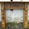 Victorian carved pine fire surround