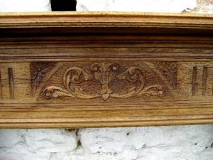 Victorian carved pine fire surround