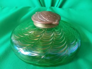 Loetz Iridescent desk top Ink well