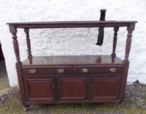 Late Victorian mahogany three door serving sideboard