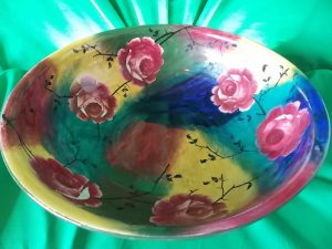 Rare Scottish Wemyss ware Ure & Basin ( Jazzy Pattern )
