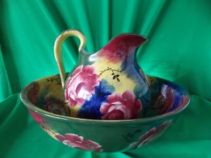 Rare Scottish Wemyss ware Ure & Basin ( Jazzy Pattern )