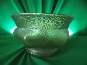 Loetz Papillion creta candia Fruit Bowl.