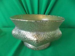 Loetz Papillion creta candia Fruit Bowl. Large selection of Loetz glass