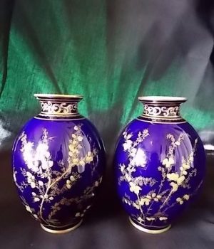 Fine pair Derby vases